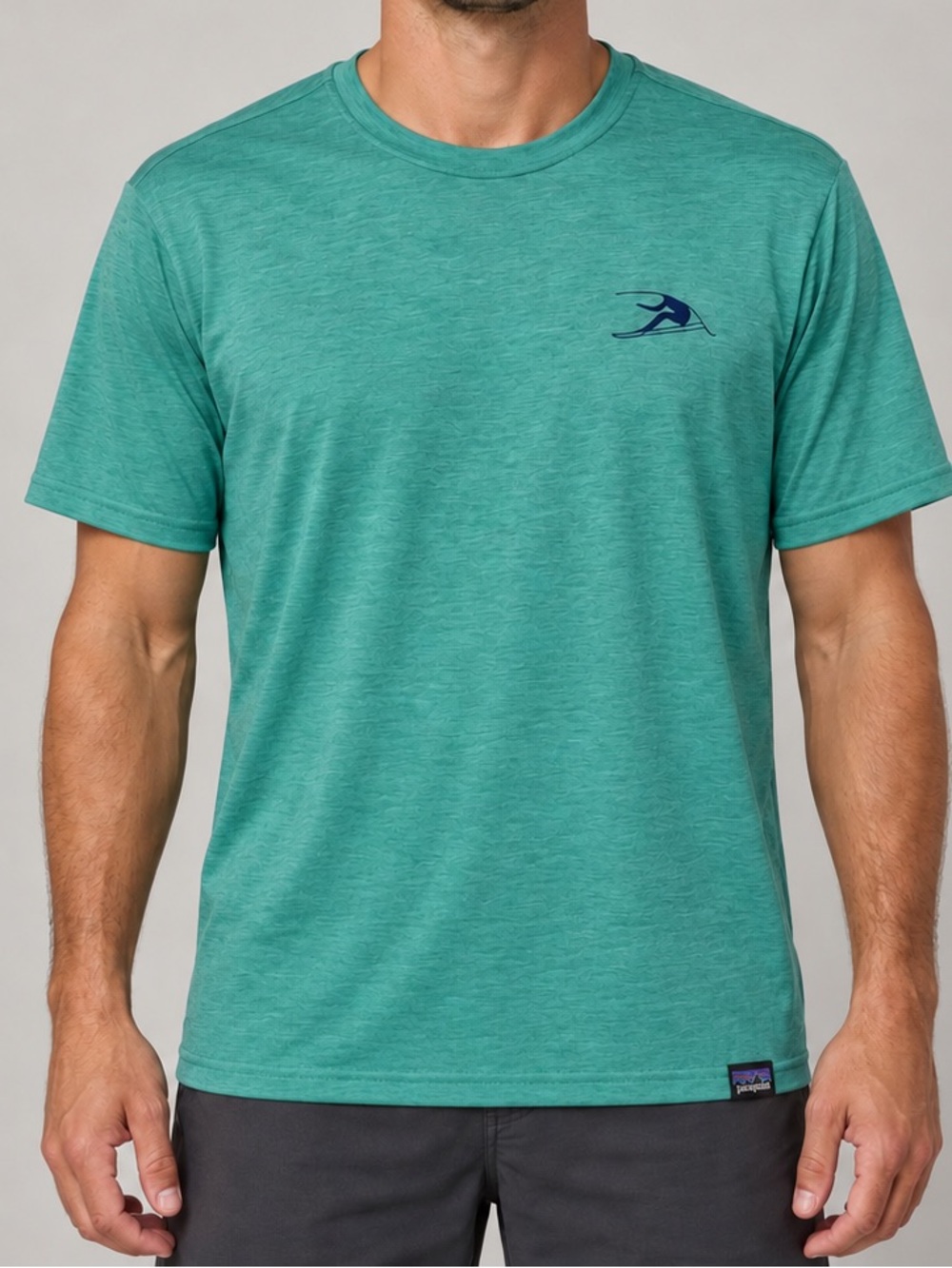 Patagonia Men’s Capilene Cool Daily 1973 Surf Graphic Tee Shirt Small EUC
